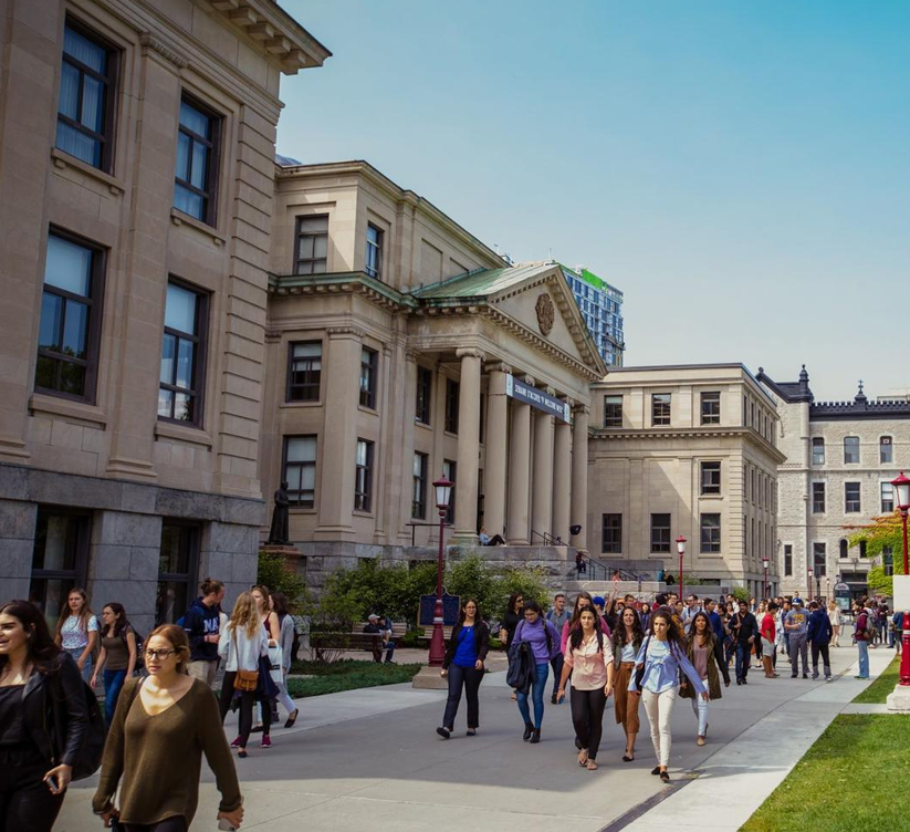 International students in Canada campus